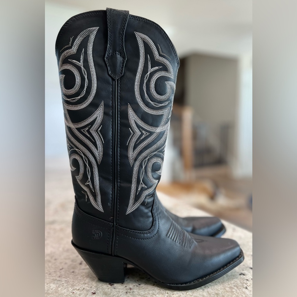 DURANGO WOMEN’S BLACK BEAUTY CRUSH WESTERN COWBOY BOOTS